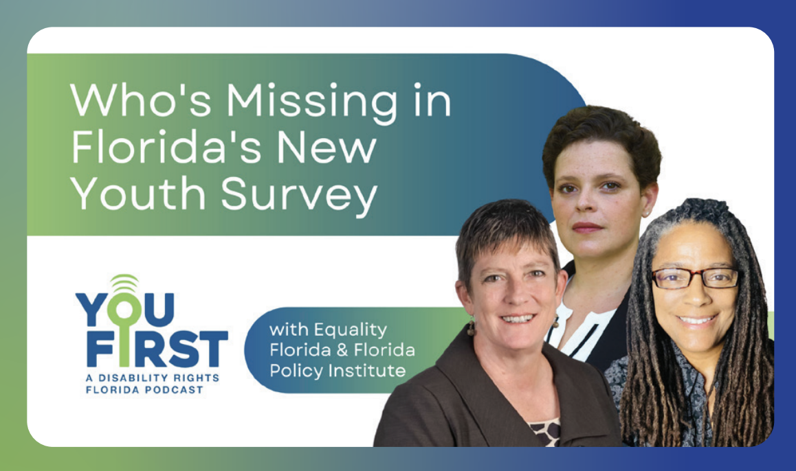 Podcast graphic. Episode title reads: Who's missing in Florida's New Youth Survey