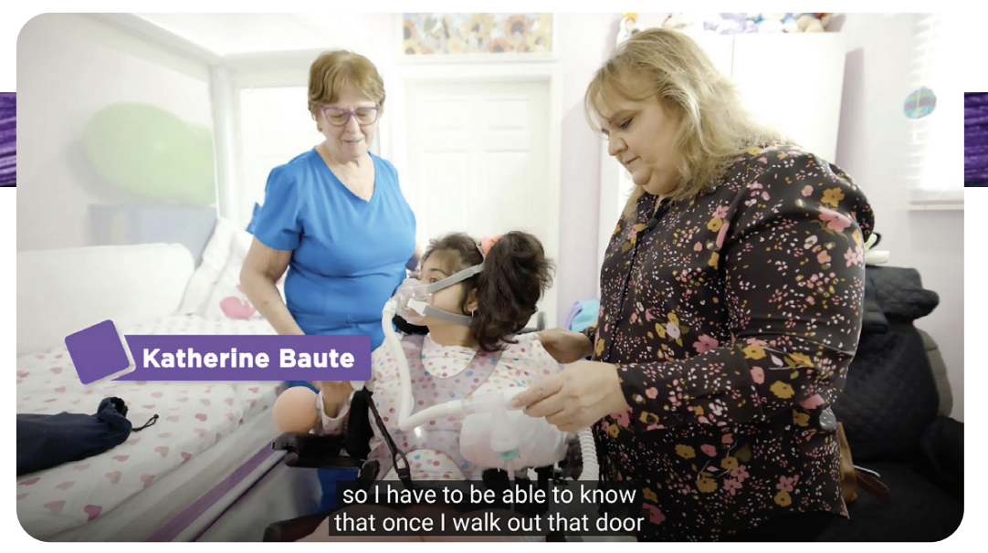 Katherine’s Personal Care Assistant, Katherine Baute and her mother Annette Diaz.