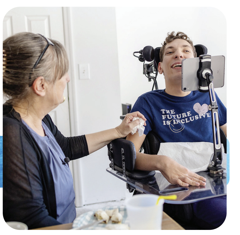 Alison Holmes and son JJ Holmes.