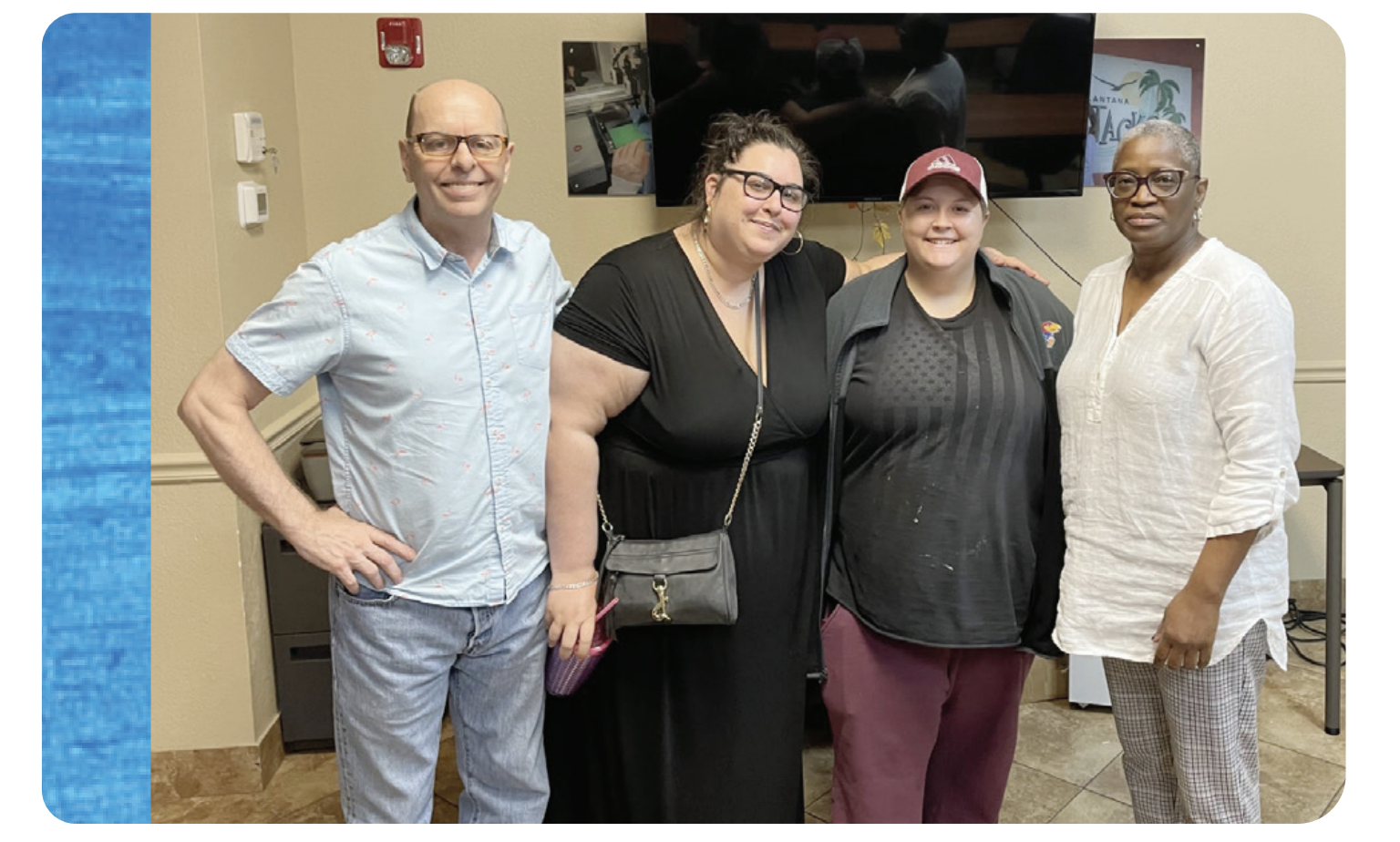 DRF Senior Advocate-Investigator James McCabe, Marissa Brown, Leah Barber, and DRF AdvocateInvestigator Nadine Thomas-Burton.