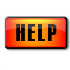 Image of the word HELP in a red and orange box.