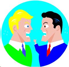 Image of two people arguing.