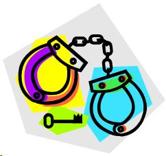 Image of handcuffs and a key.