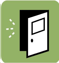 Image of an open door.